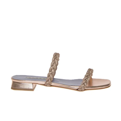 ALBANO 3253 CIABATTA LAMINATO ROSA STRASS