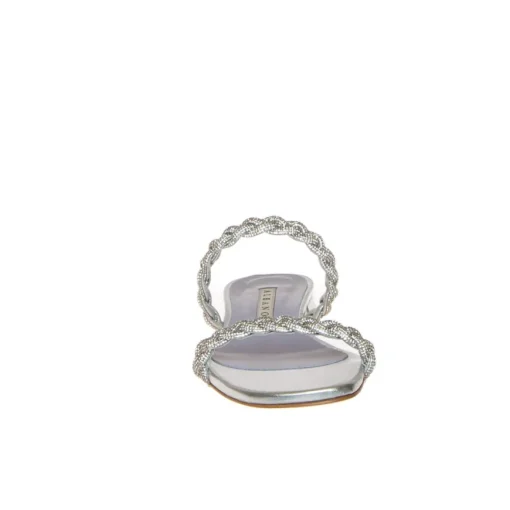 ALBANO 3253 CIABATTA LAMINATO ARGENTO STRASS
