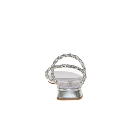 ALBANO 3253 CIABATTA LAMINATO ARGENTO STRASS