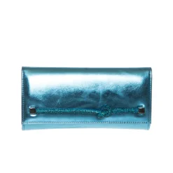 ALBANO 4018 POCHETTE CERIMONIA STRASS LAMINATO CELESTE