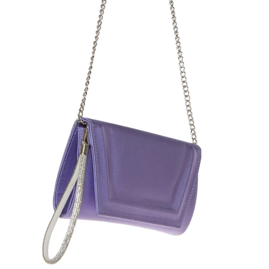 ALBANO 4003 POCHETTE CERIMONIA RASO VIOLA GLICINE