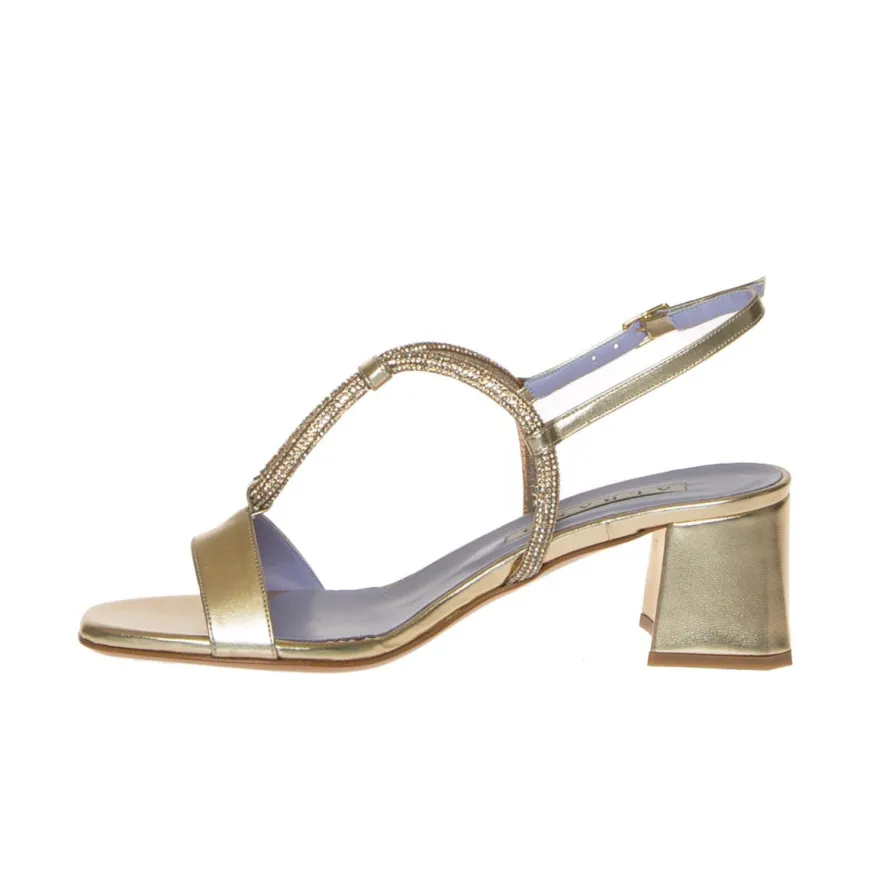 ALBANO 3212 SANDALO LAMINATO STRASS PLATINO