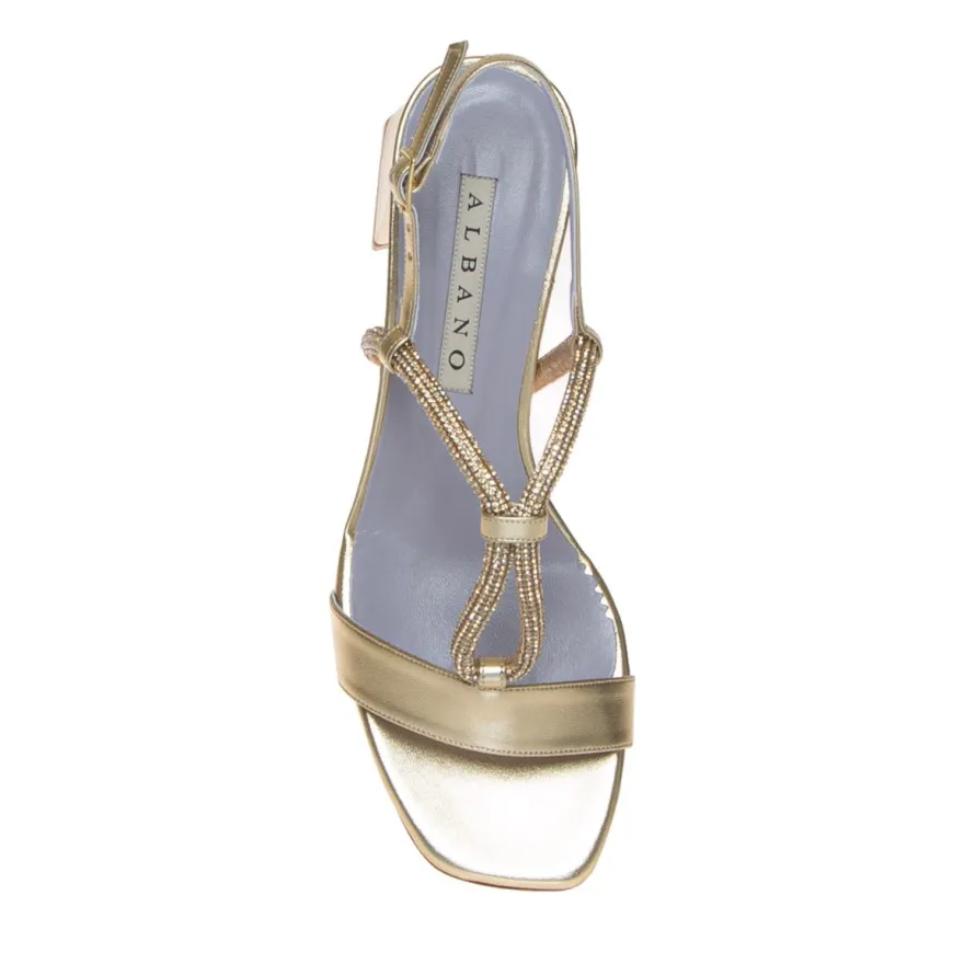 ALBANO 3212 SANDALO LAMINATO STRASS PLATINO