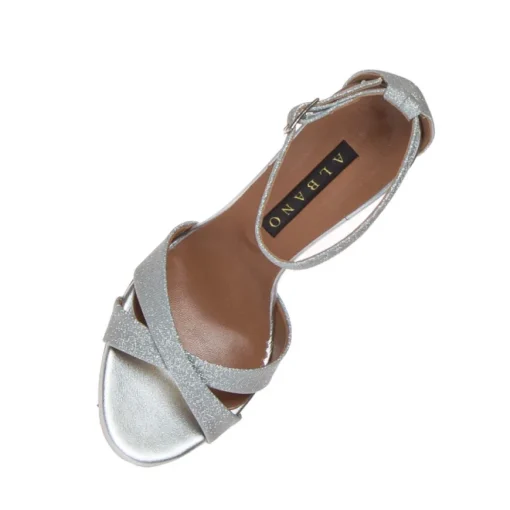 ALBANO A3132 SANDALO MESH ARGENTO GLITTER