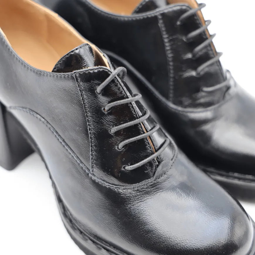 ALESSANDRA PELUSO FRANCESINA TACCO B102 NERO