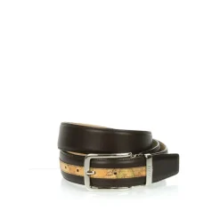 ALVIERO MARTINI 1^CLASSE CINTURA UOMO A4345600 500 PELLE TESTA DI MORO GEO CLASSIC