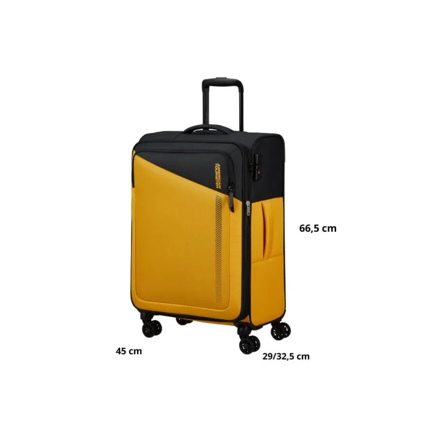 AMERICAN TOURISTER TROLLEY MEDIO MF7-002-49 DARING DASH BLACK YELLOW