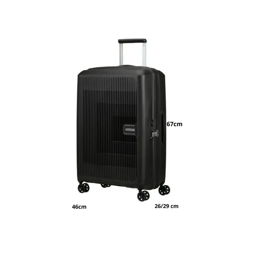 AMERICAN TOURISTER TROLLEY MEDIO MD8-002-09 AEROSTEP NERO