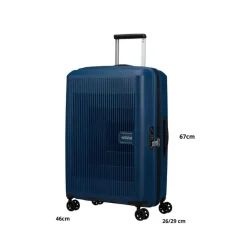 AMERICAN TOURISTER TROLLEY MEDIO MD8-002-41 AEROSTEP BLU
