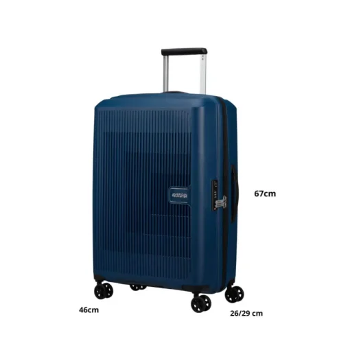 AMERICAN TOURISTER TROLLEY MEDIO MD8-002-41 AEROSTEP BLU