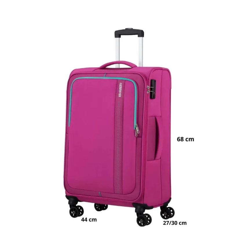 AMERICAN TOURISTER TROLLEY MEDIO MD7-002-50SEA SEEKER DEEP FUCSIA