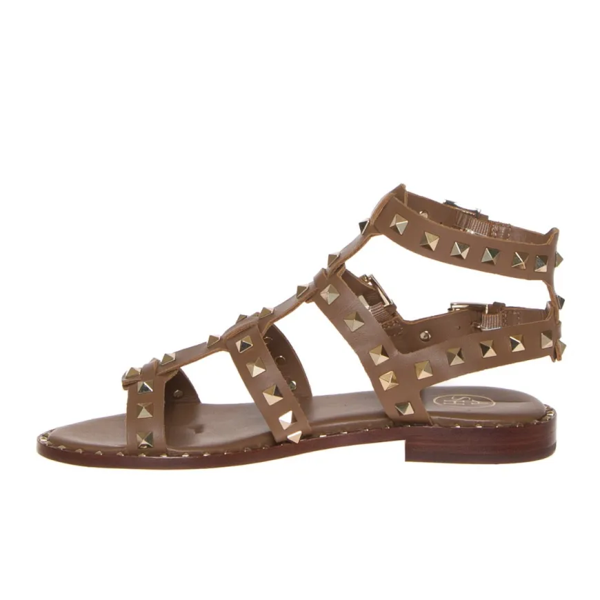 ASH SANDALO PACIFIC BORCHIE PELLE MARRONE