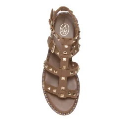 ASH SANDALO PACIFIC BORCHIE PELLE MARRONE