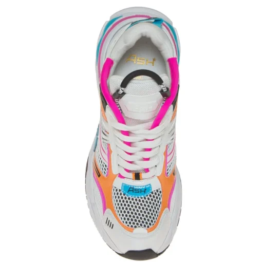 ASH SNEAKERS RACE MESH BIANCO FUCSIA