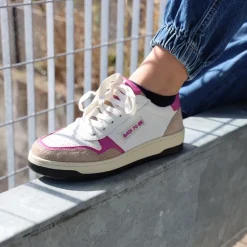 BACK 70 LOWER-B84 SNEAKER BIANCO RIP FUXIA