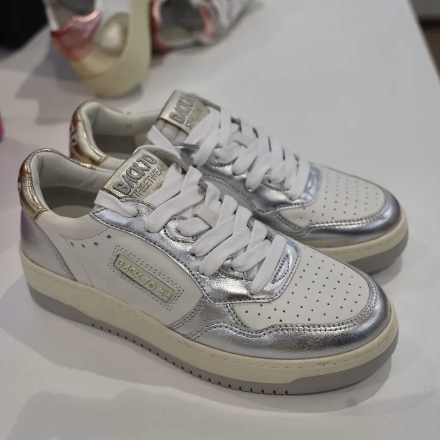 BACK 70 SLAM-A902 SNEAKER DONNA BIANCO RIP ARGENTO