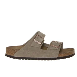 BIKENSTOCK CIABATTA ARIZONA SOFT 951303 CAMOSCIO TAUPE NARROW FIT
