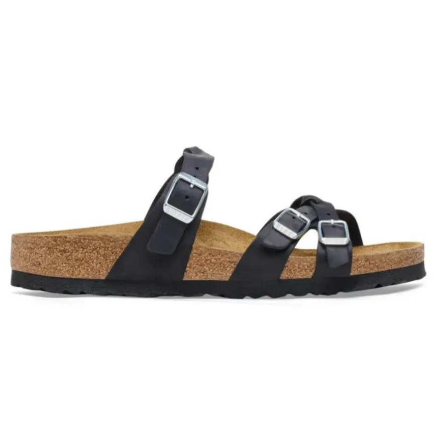BIRKENSTOCK CIABATTA 1026334 FRANCA BRAIDED NERO NARROW FIT