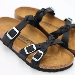 BIRKENSTOCK CIABATTA 1026334 FRANCA BRAIDED NERO NARROW FIT