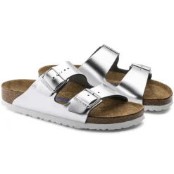 BIRKENSTOCK CIABATTA ARIZONA SOFT 1005961 ARGENTO NARROW FIT