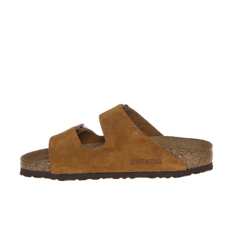 BIRKENSTOCK CIABATTA ARIZONA SOFT 1009527 CAMOSCIO CUOIO NARROW FIT