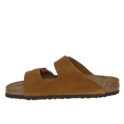 BIRKENSTOCK CIABATTA ARIZONA SOFT 1009527 CAMOSCIO CUOIO NARROW FIT