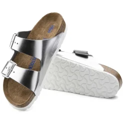 BIRKENSTOCK CIABATTA ARIZONA SOFT 1005961 ARGENTO NARROW FIT