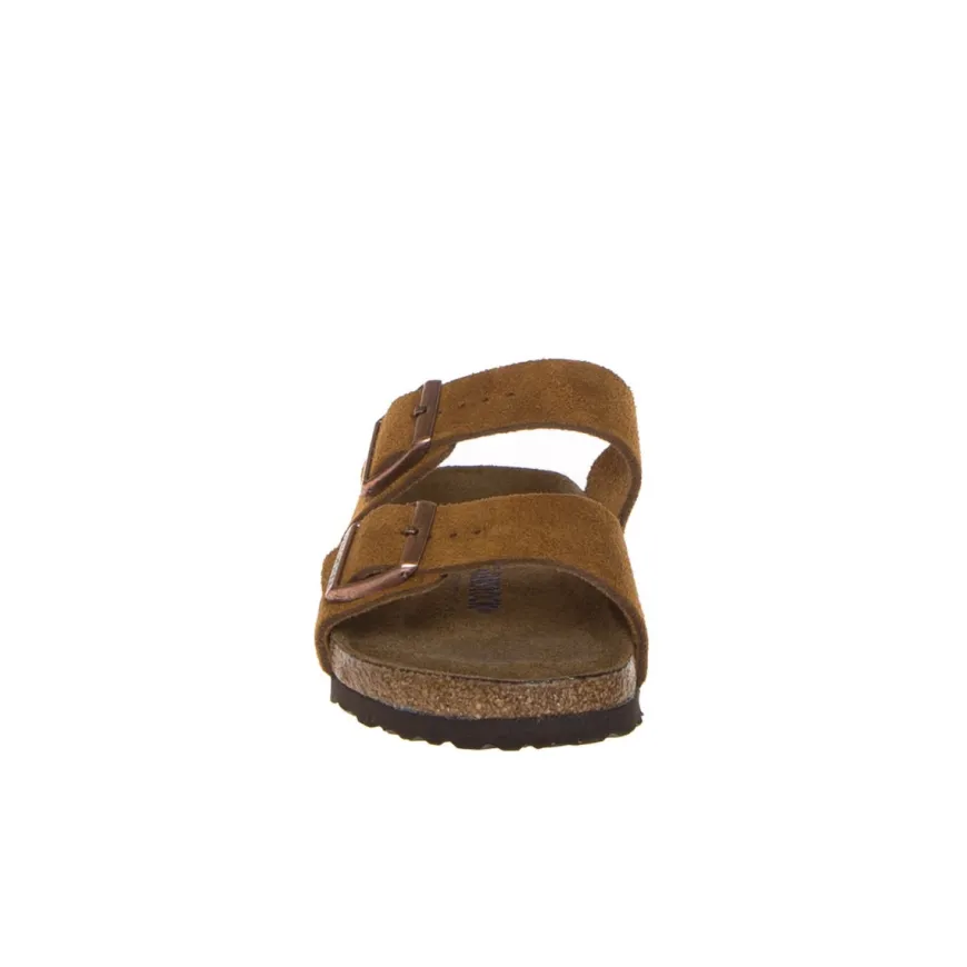 BIRKENSTOCK CIABATTA ARIZONA SOFT 1009527 CAMOSCIO CUOIO NARROW FIT