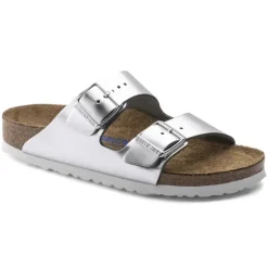 BIRKENSTOCK CIABATTA ARIZONA SOFT 1005961 ARGENTO NARROW FIT