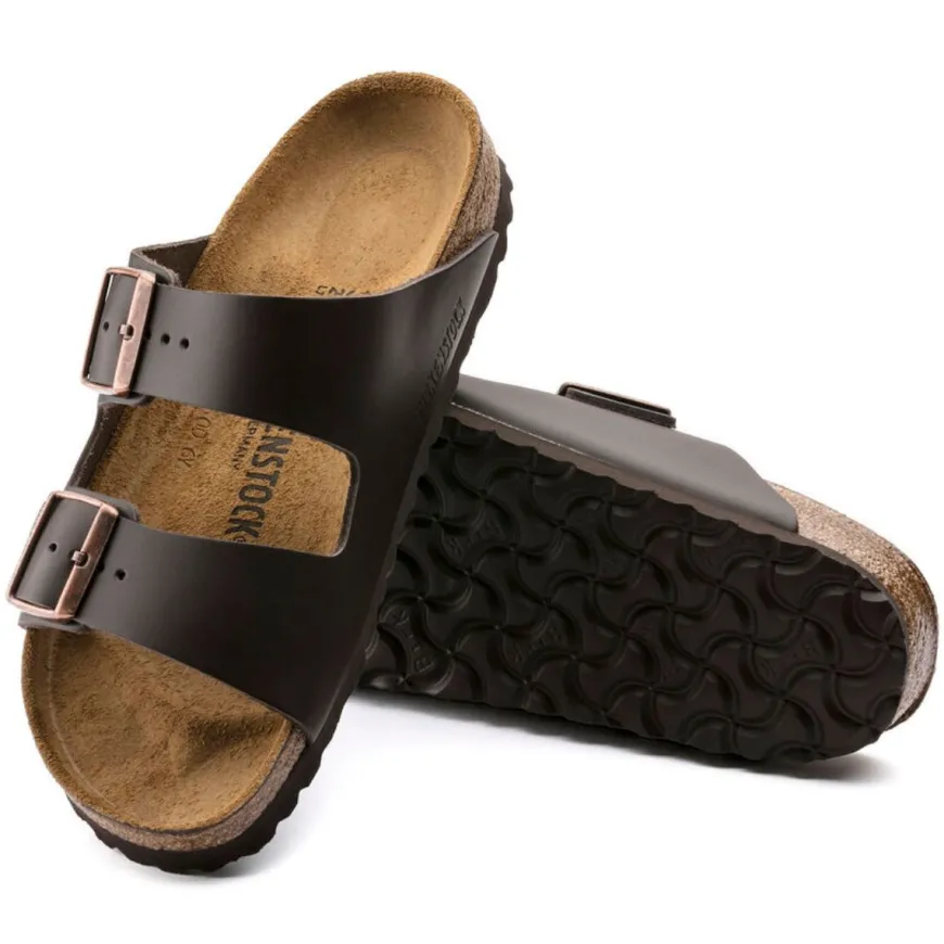 BIRKENSTOCK CIABATTA ARIZONA 51103 PELLE MARRONE NARROW FIT