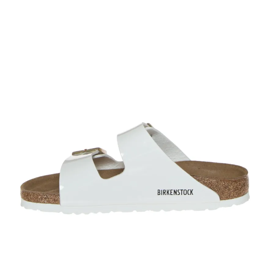 BIRKENSTOCK CIABATTA ARIZONA 1005294 VERNICE BIANCO NARROW FIT