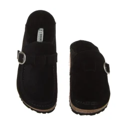 BIRKENSTOCK CIABATTA DONNA 1018126 BUCKLEY SHEARLING NERO