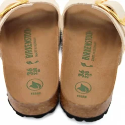 BIRKENSTOCK CIABATTA MADRID BIG BUCKLE 1026721 CANVAS EGGSHELL NARROW FIT