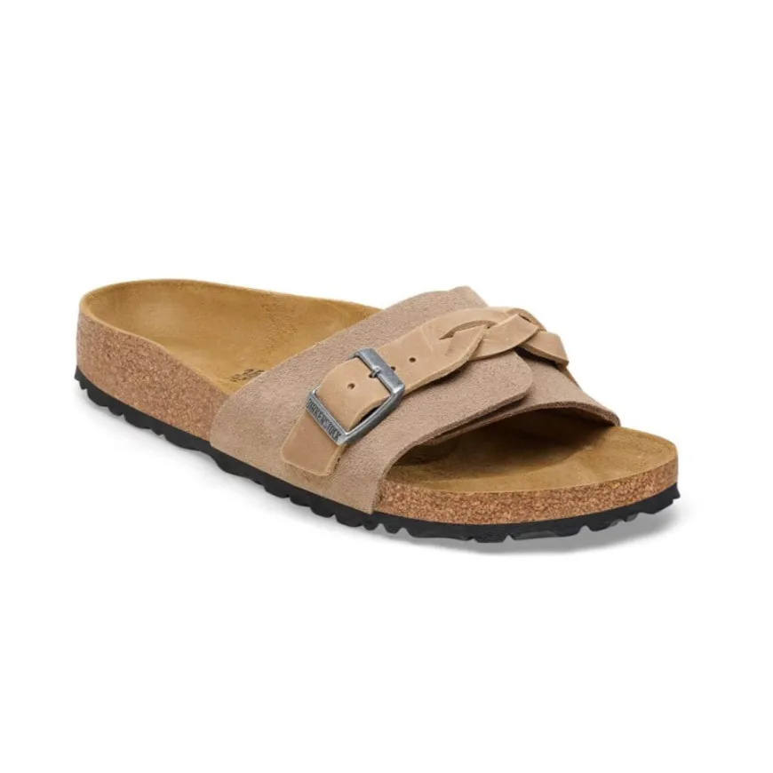 BIRKENSTOCK CIABATTA OITA BRAIDED 1026730 TAUPE NARROW FIT