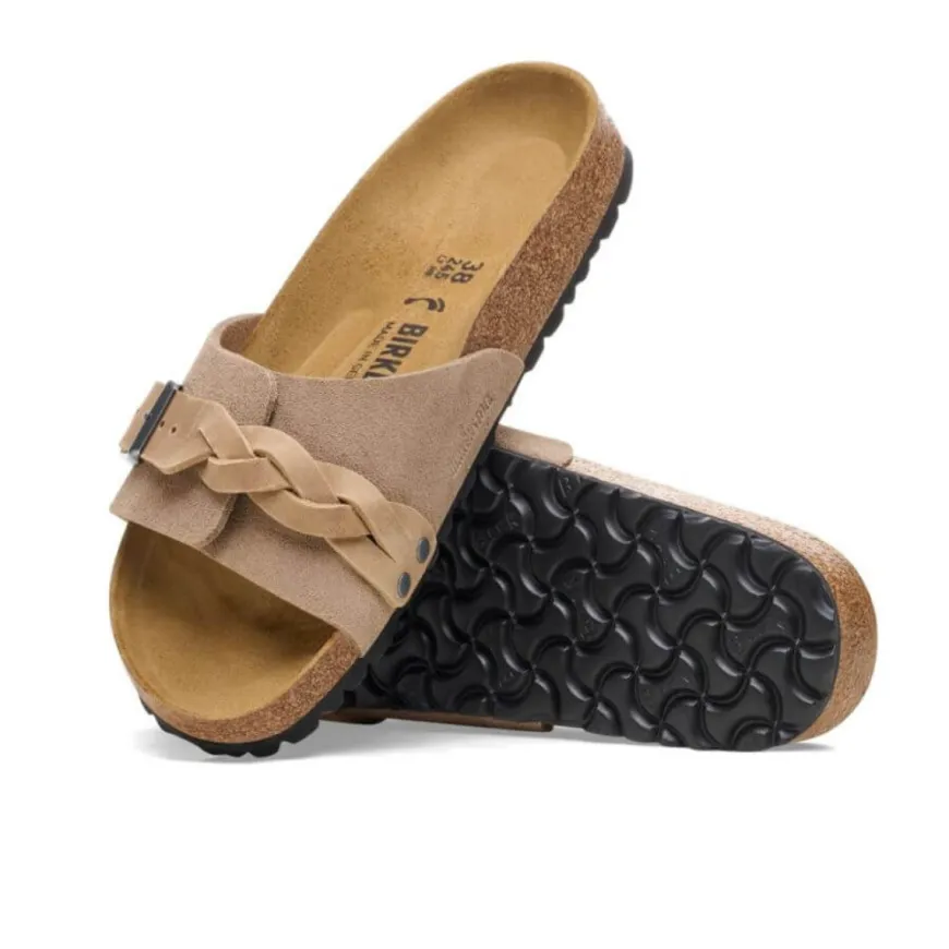 BIRKENSTOCK CIABATTA OITA BRAIDED 1026730 TAUPE NARROW FIT