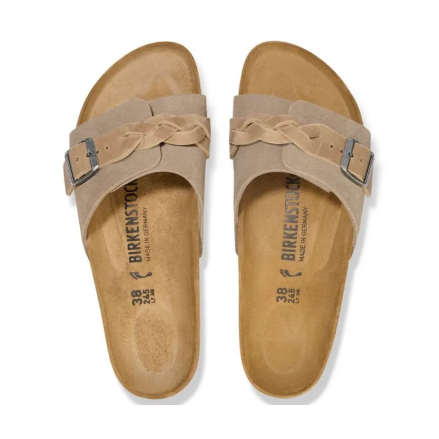 BIRKENSTOCK CIABATTA OITA BRAIDED 1026730 TAUPE NARROW FIT