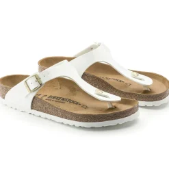 BIRKENSTOCK INFRADITO GIZEH 1005299 VERNICE BIANCO REGULAR FIT