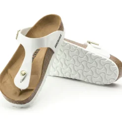 BIRKENSTOCK INFRADITO GIZEH 1005299 VERNICE BIANCO REGULAR FIT