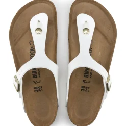 BIRKENSTOCK INFRADITO GIZEH 1005299 VERNICE BIANCO REGULAR FIT