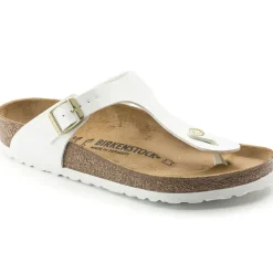 BIRKENSTOCK INFRADITO GIZEH 1005299 VERNICE BIANCO REGULAR FIT