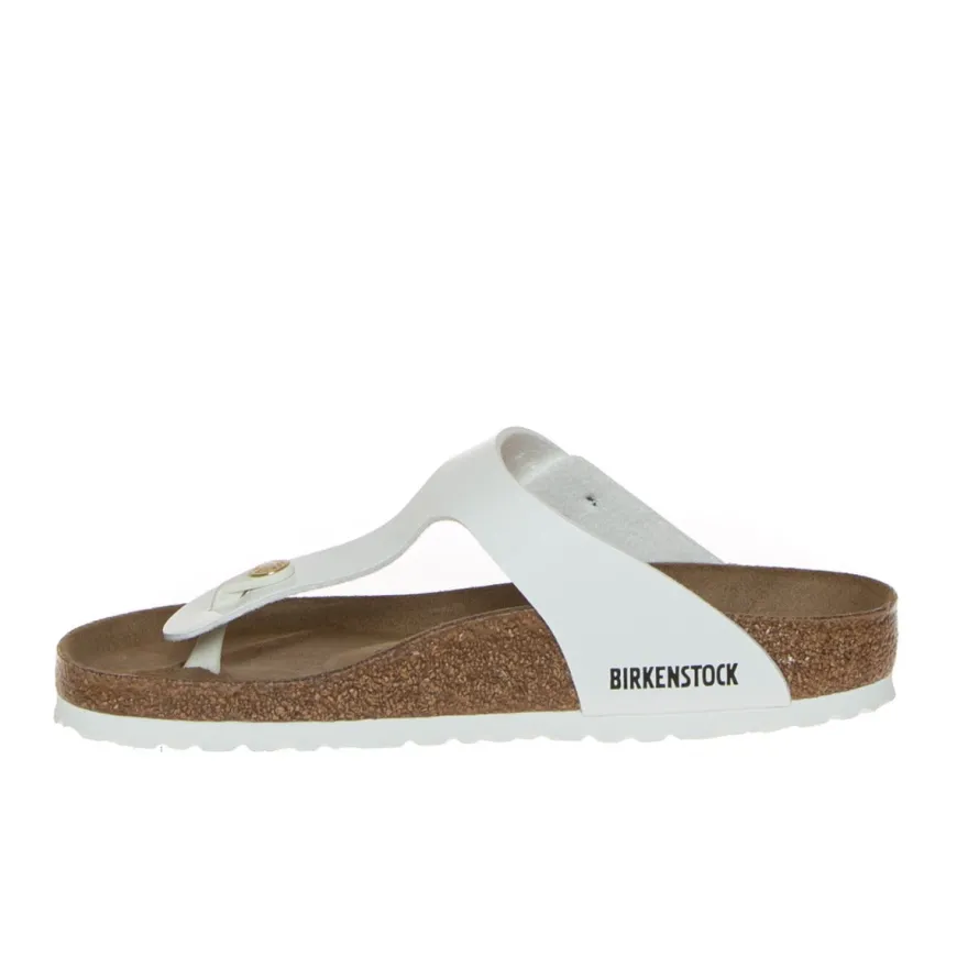 BIRKENSTOCK INFRADITO GIZEH 1005299 VERNICE BIANCO REGULAR FIT