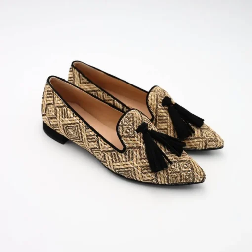 BOTTEGA LOTTI BALLERINA 521T151 INTRECCIO NERO