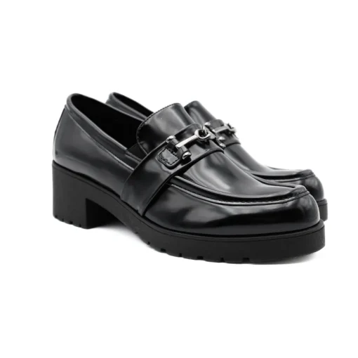 BOTTEGA LOTTI MOCASSINO TACCO 224024 NERO