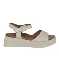BUENO Y5900 SANDALO PLATFORM PELLE BEIGE