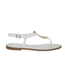 CARYATIS SANDALO 6481 BIANCO ANELLO ORO