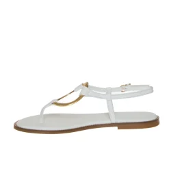 CARYATIS SANDALO 6481  BIANCO ANELLO ORO
