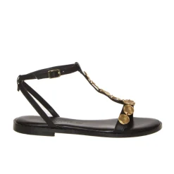 CARYATIS SANDALO 621707 NERO MEDAGLIE ORO