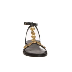 CARYATIS SANDALO 621707 NERO MEDAGLIE ORO