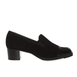 CINZIA VALLE 8764 DECOLLETE DONNA CAMOSCIO VERNICE NERO