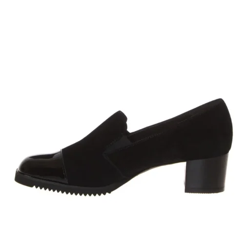 CINZIA VALLE 8764 DECOLLETE DONNA CAMOSCIO VERNICE NERO